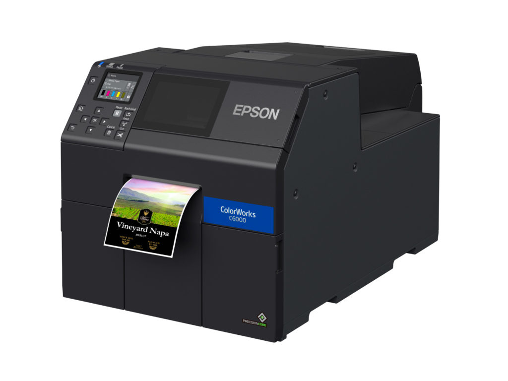 Epson ColorWorks C6000A Inkjet Color Label Printer with Auto Cutter is BS5609-certified and produces water-resistant labels