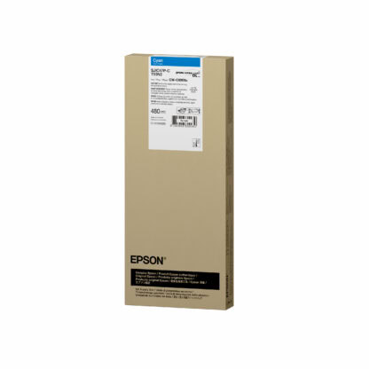480 mL Epson UltraChrome® DL CW-C8000u Cyan Ink Cartridge in Box (T55N2 - SJIC47P-C)