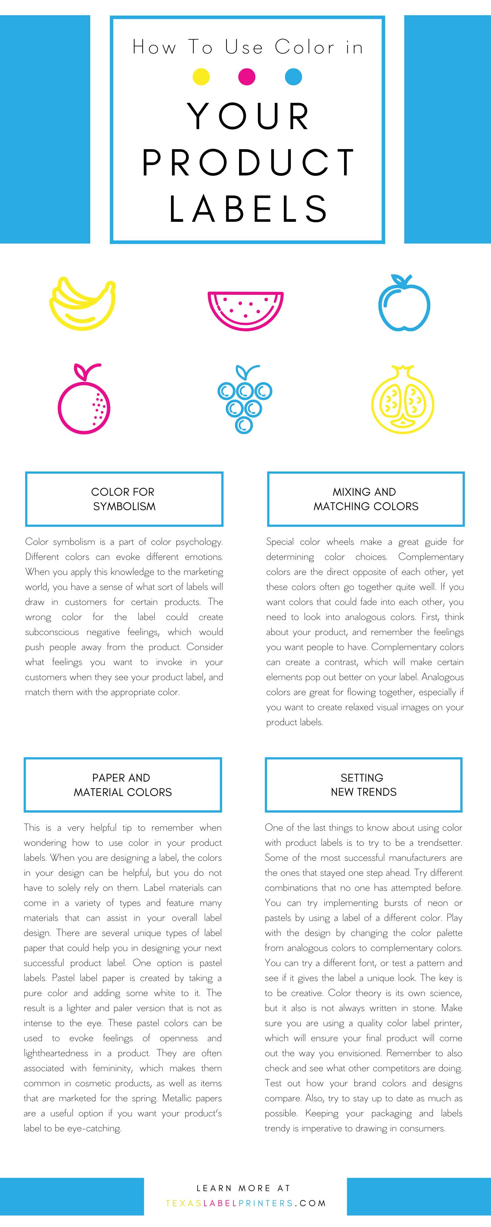 How To Use Color in Your Product Labels Infographic