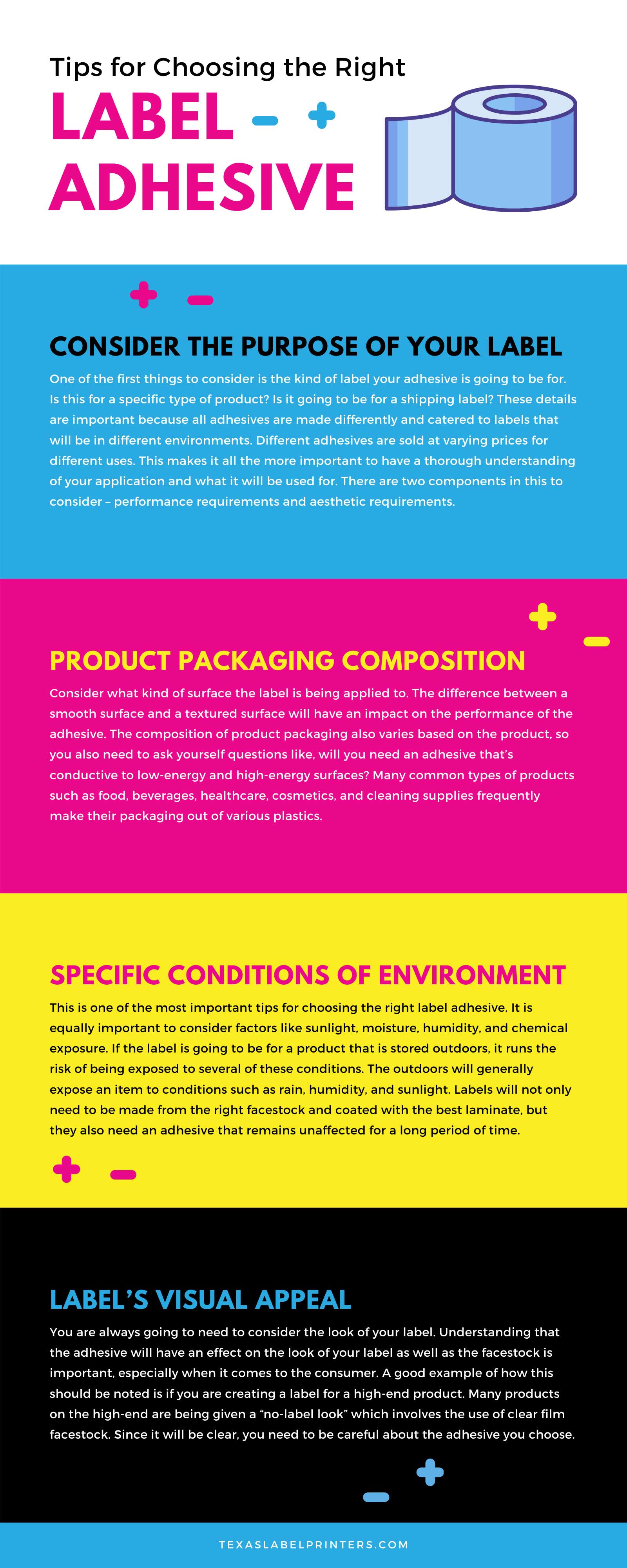 Tips for Choosing the Right Label Adhesive Infographic