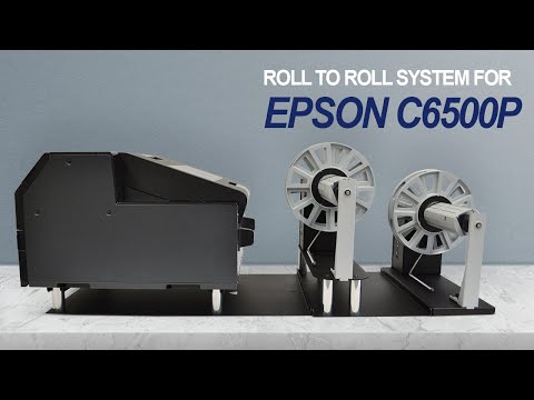 Label rewinder and label unwinder for EPSON C6500P Inkjet Label Printer